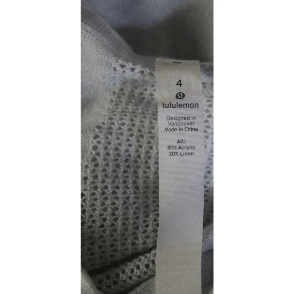Lululemon Linen Lightweight Relaxed Hoodie 4 Blue NWOT*f